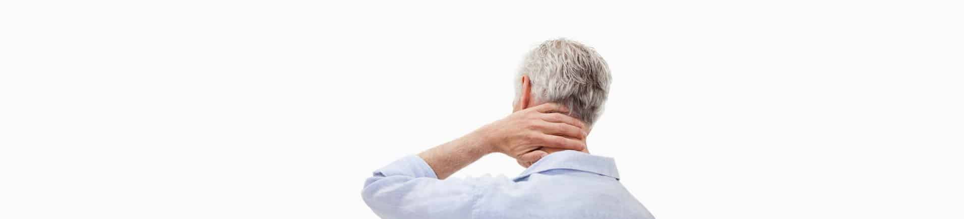 Patient with whiplash neck pain after a car accident